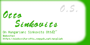 otto sinkovits business card